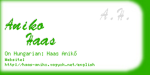 aniko haas business card